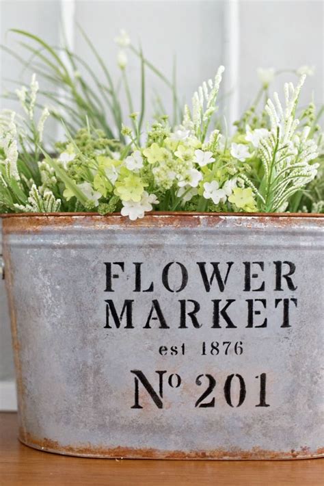 Metal Flower Market Container 